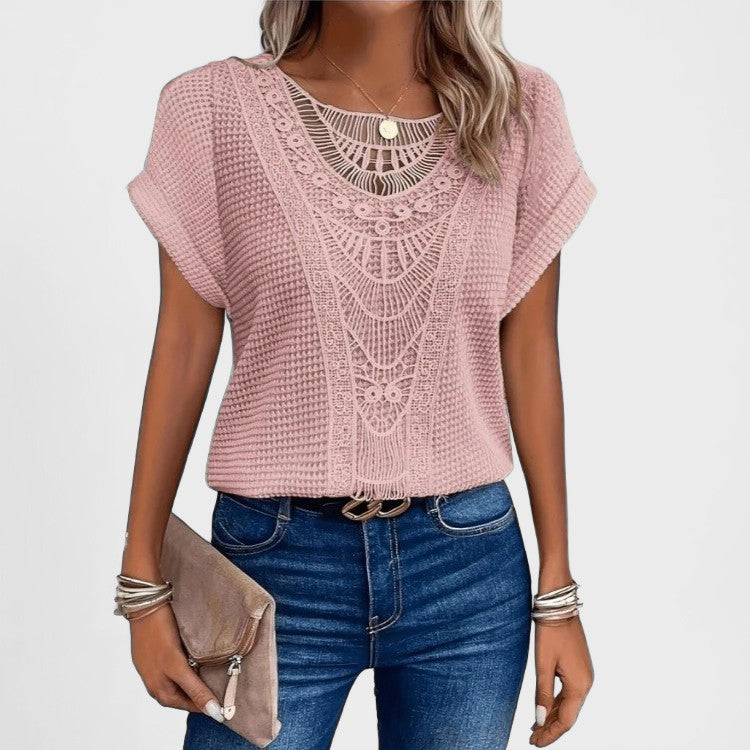Karin™ | Elegante Blusa de Estilo Retro