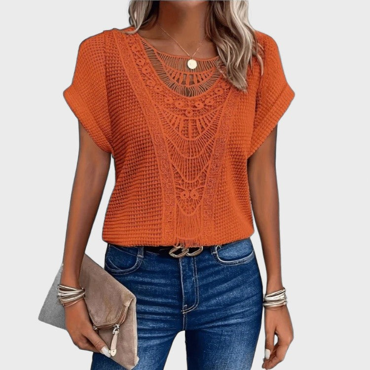 Karin™ | Elegante Blusa de Estilo Retro
