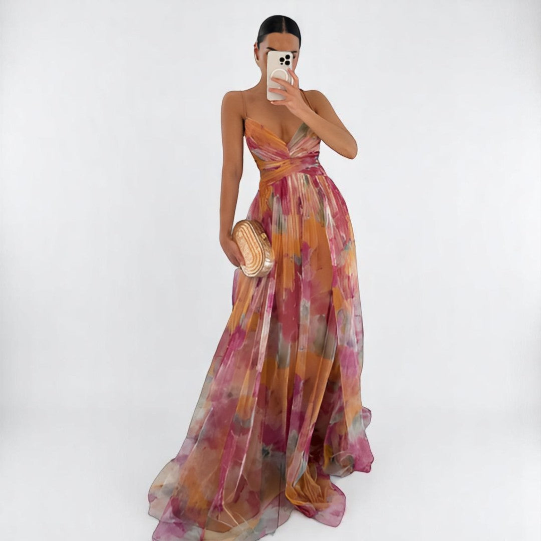 Alice™ – Vestido Largo Elegante con Estampado Floral