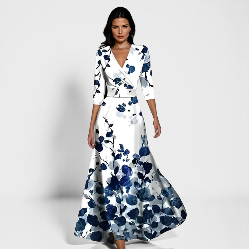 Emily™ | Vestido Elegante con Estampado Floral Cruzado