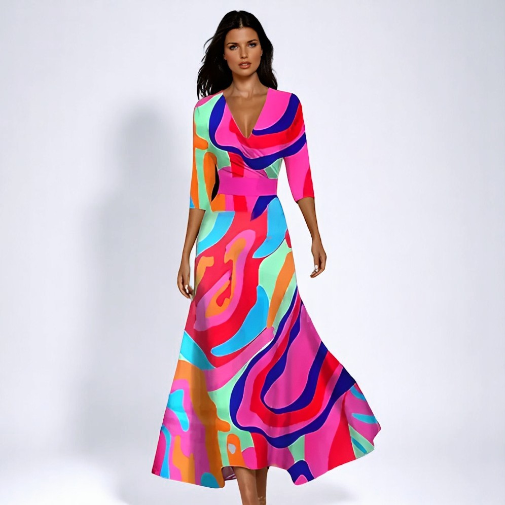 Emily™ | Vestido Elegante con Estampado Floral Cruzado